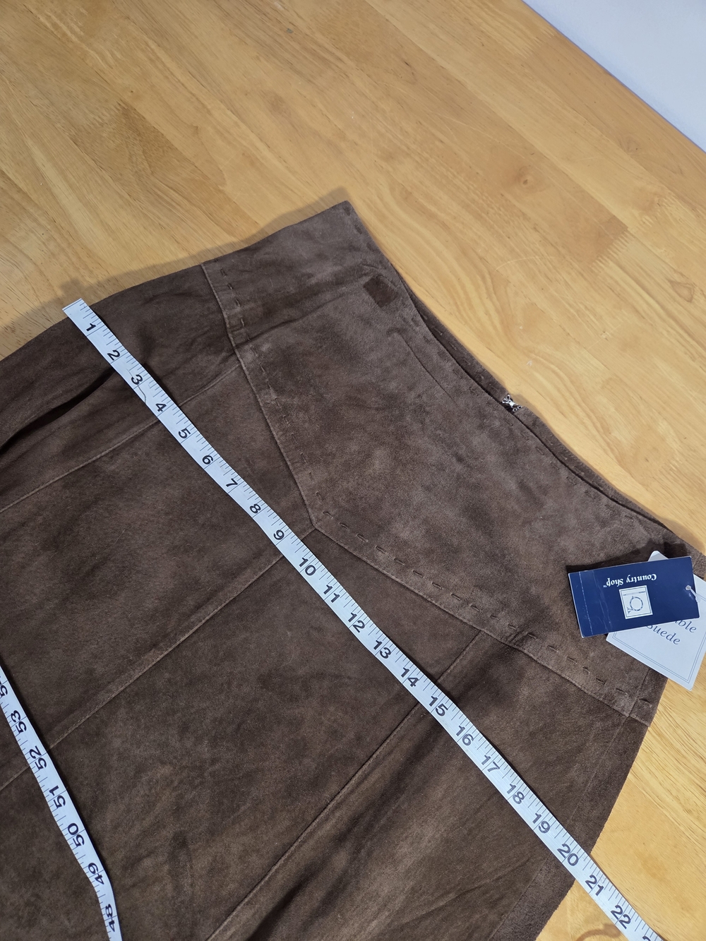 Suede Maxi Skirt Dark Brown Chocolate Fully Lined - Picture 10 of 13
